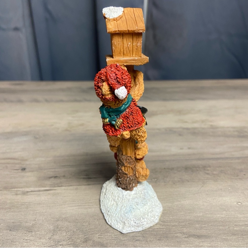 Holiday Bear Climbing Figurine - Brown and Red - Picture 2 of 8
